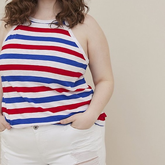 NWT Torrid Heritage Slub High Neck Tank Top Size 0X - Picture 2 of 9